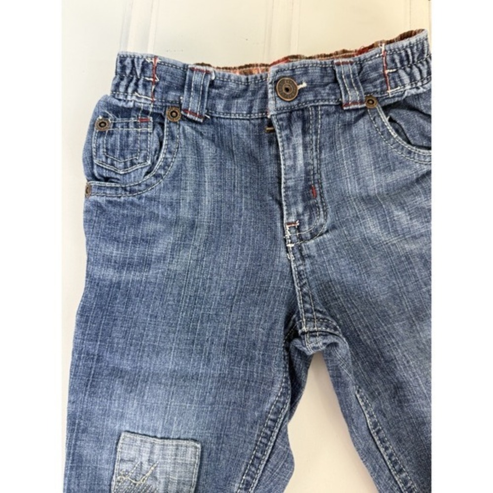 OshKosh B'gosh Genuine Baby Jeans 9M Plaid Cuff Lined‎ Unisex Denim - Picture 7 of 10